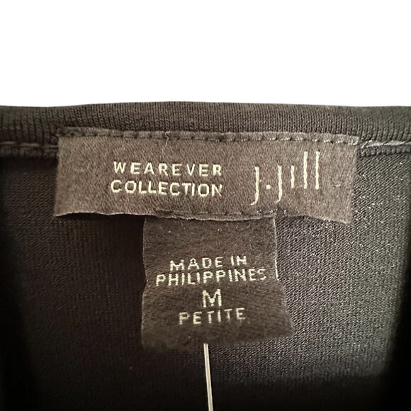 J.JILL Wearever Easy Pleat-Back Dress Black NWT Sz M - Picture 4 of 6